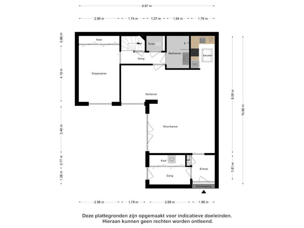 View floorplan of Begane Grond of Ouverturelaan 71