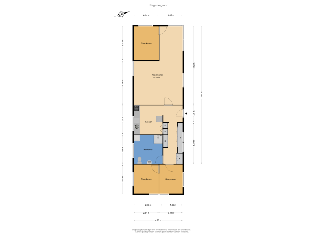 Bekijk plattegrond van Begane grond van Moleneind 84