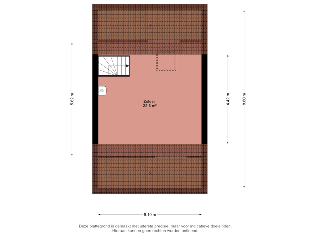 Bekijk plattegrond van Zolder van Lycklamaweg 43