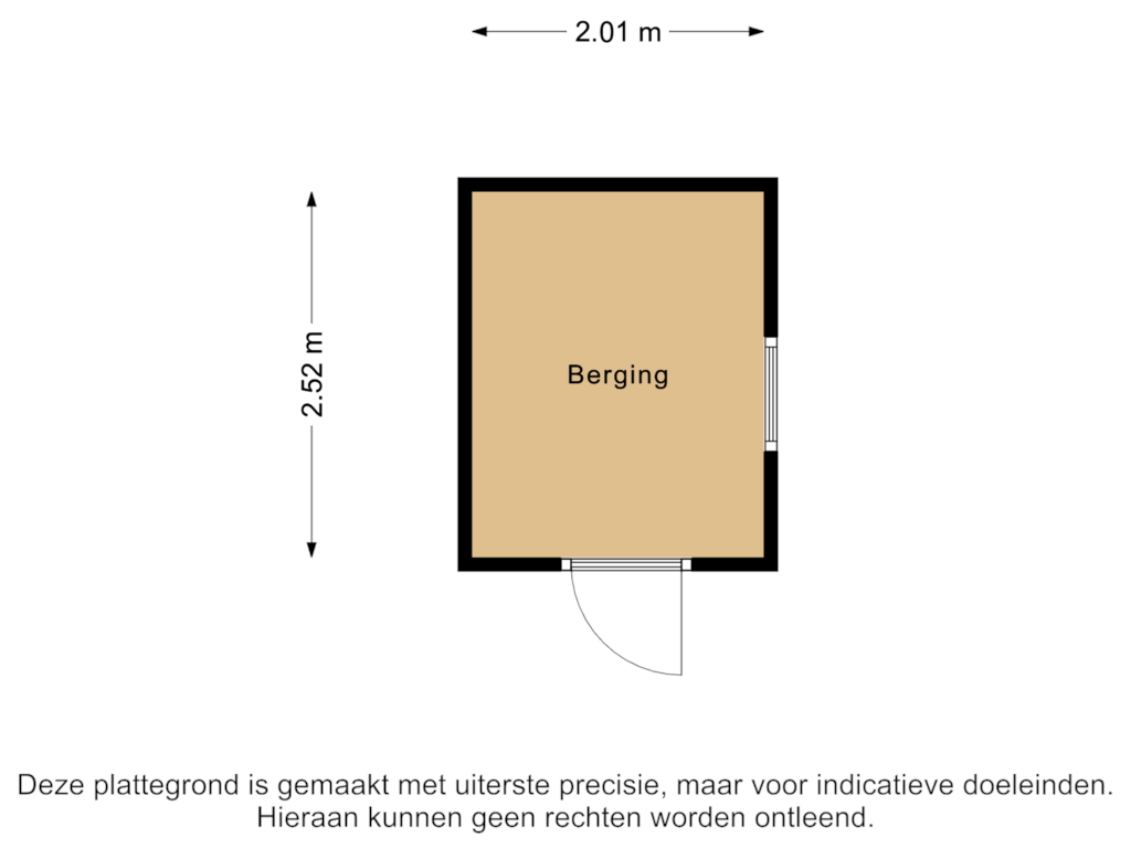 Bekijk plattegrond van Berging van Lycklamaweg 43