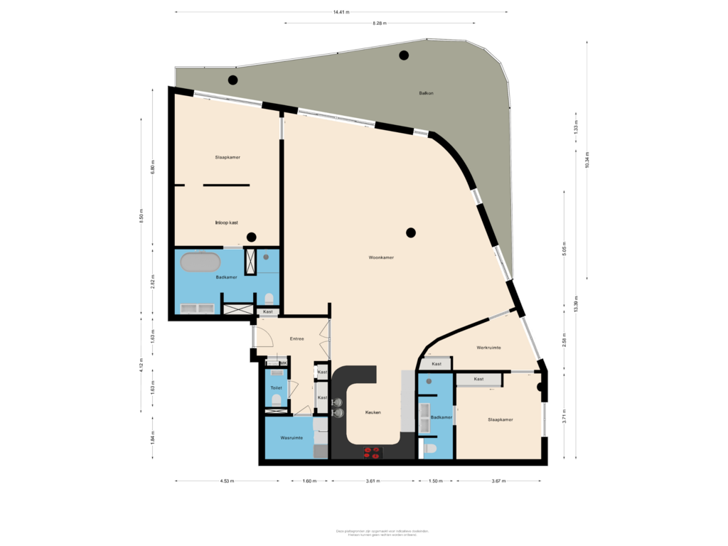 Bekijk plattegrond van Appartement van Koninginneweg 17-B