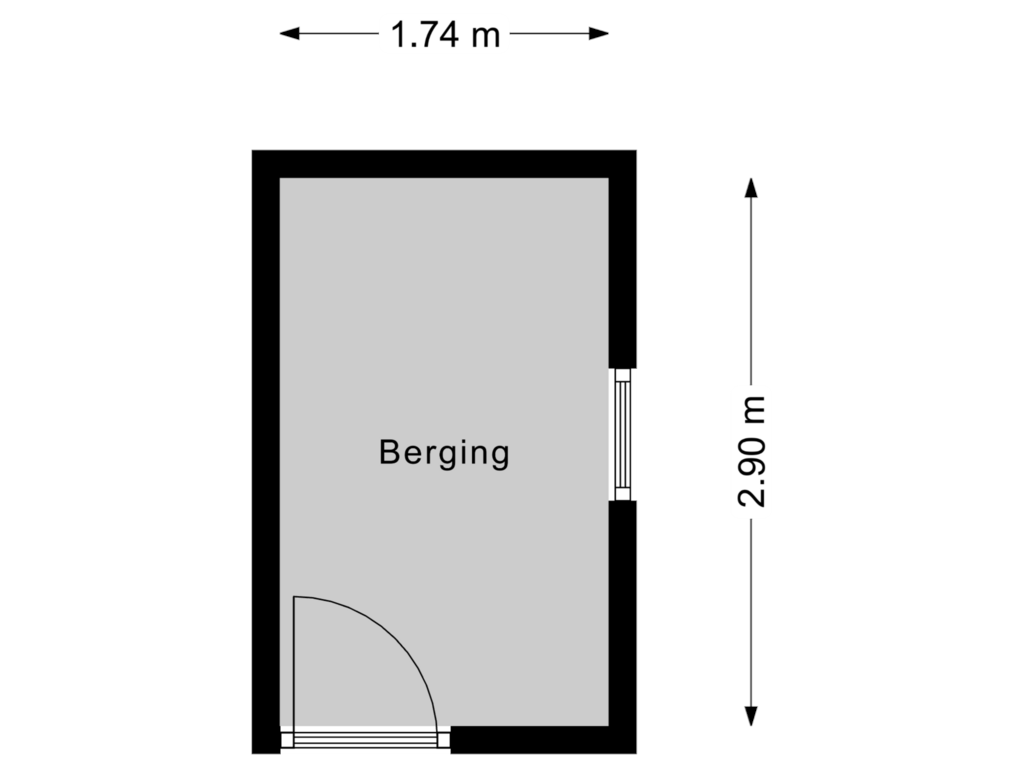 View floorplan of Berging of Clusiusweg 16