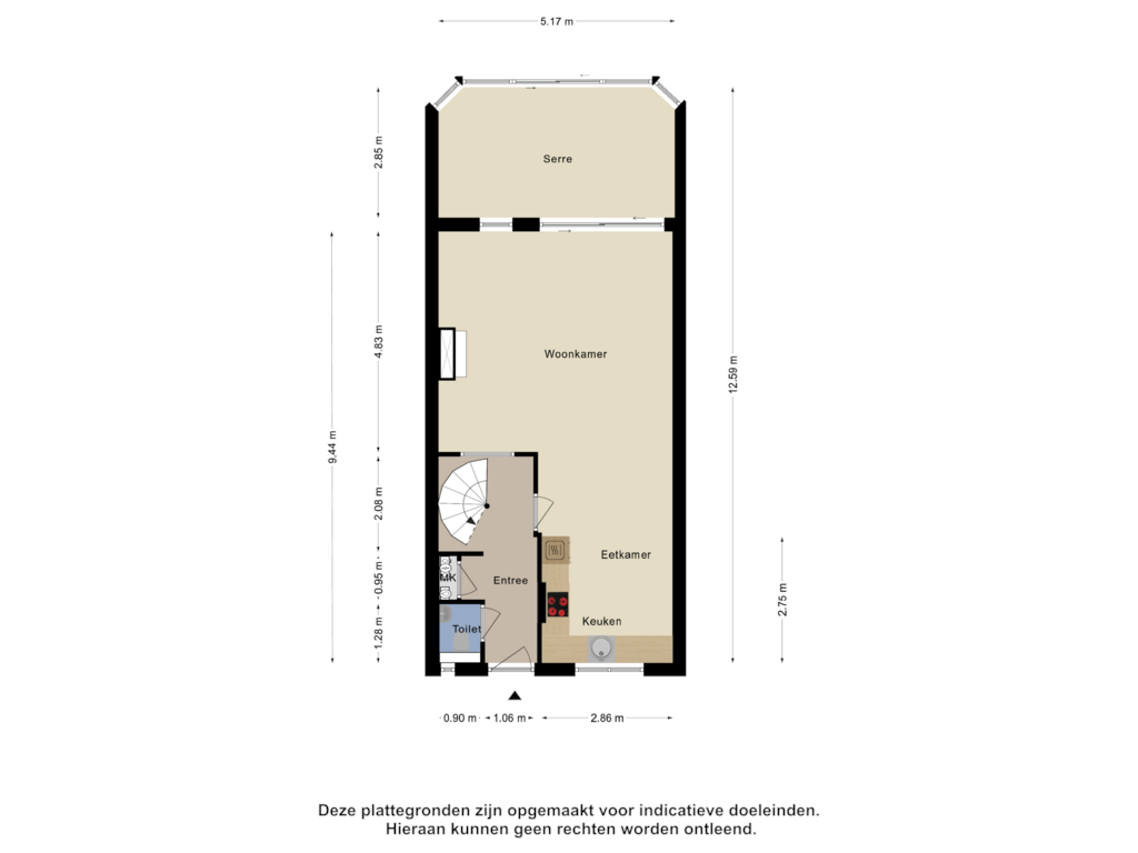 Bekijk plattegrond van Begane Grond van Vuurdoorn 43