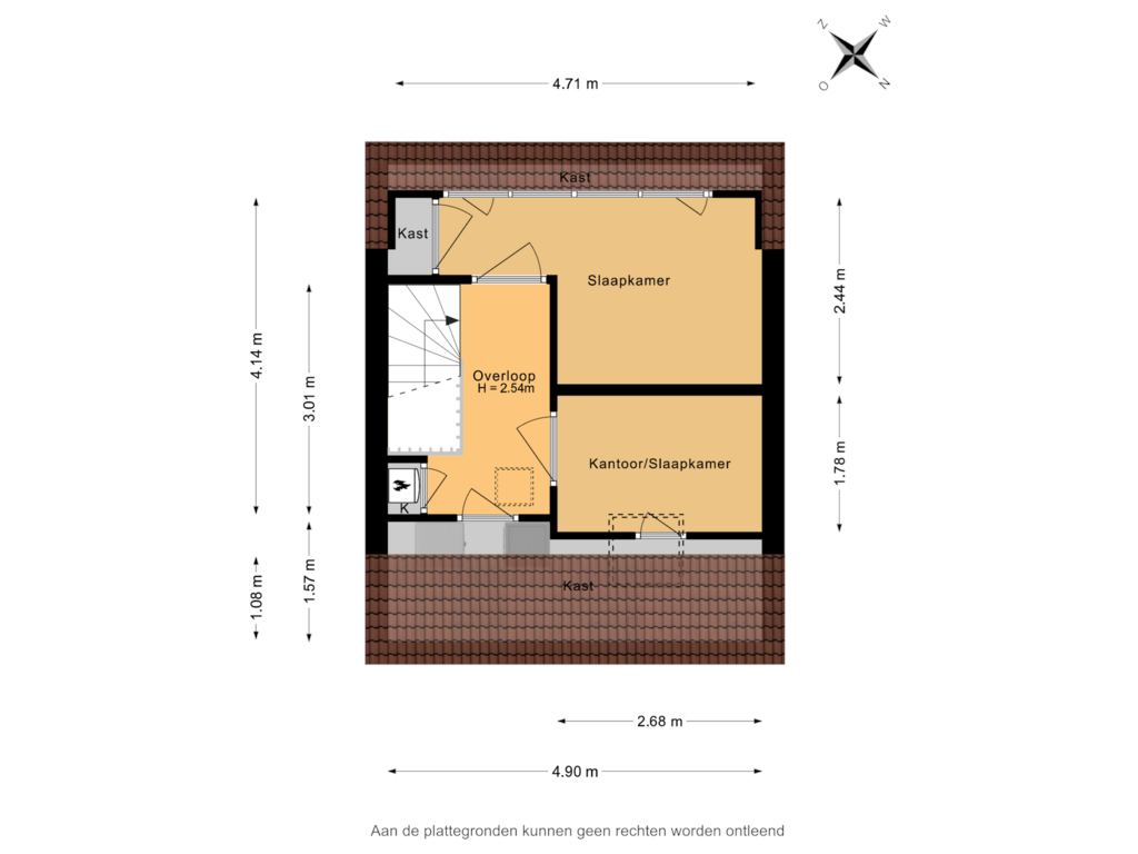 Bekijk plattegrond van 2e verdieping van Vivaldi 13