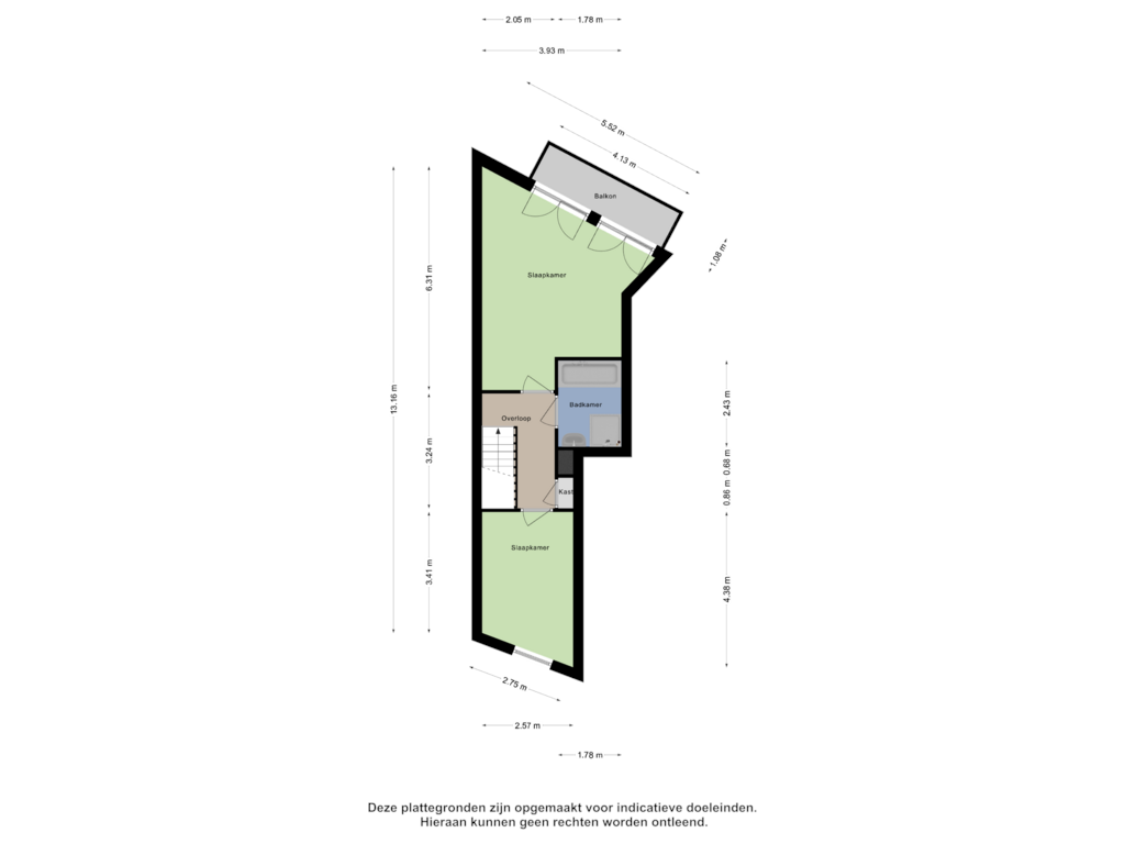 View floorplan of Tweede Verdieping of Uitstraat 13