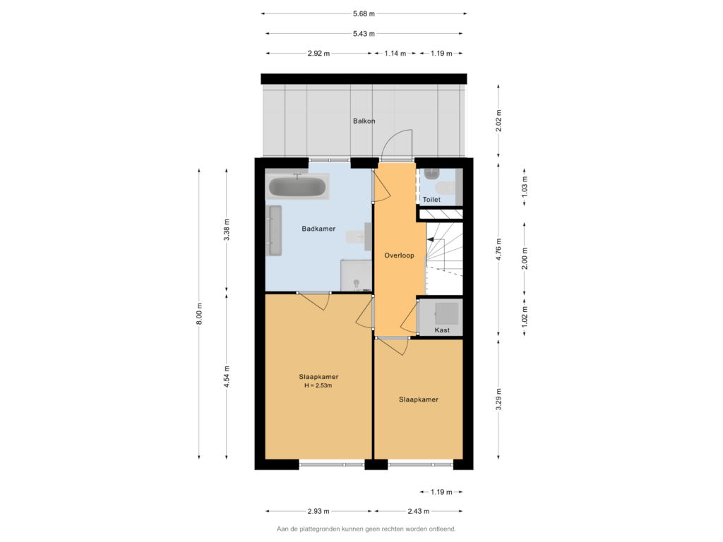 Bekijk plattegrond van 2e verdieping van Reling 233