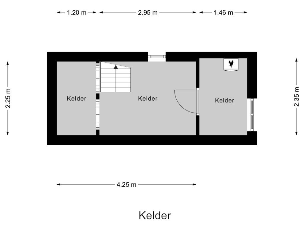 Bekijk plattegrond van Kelder van 's-Gravenweg 92