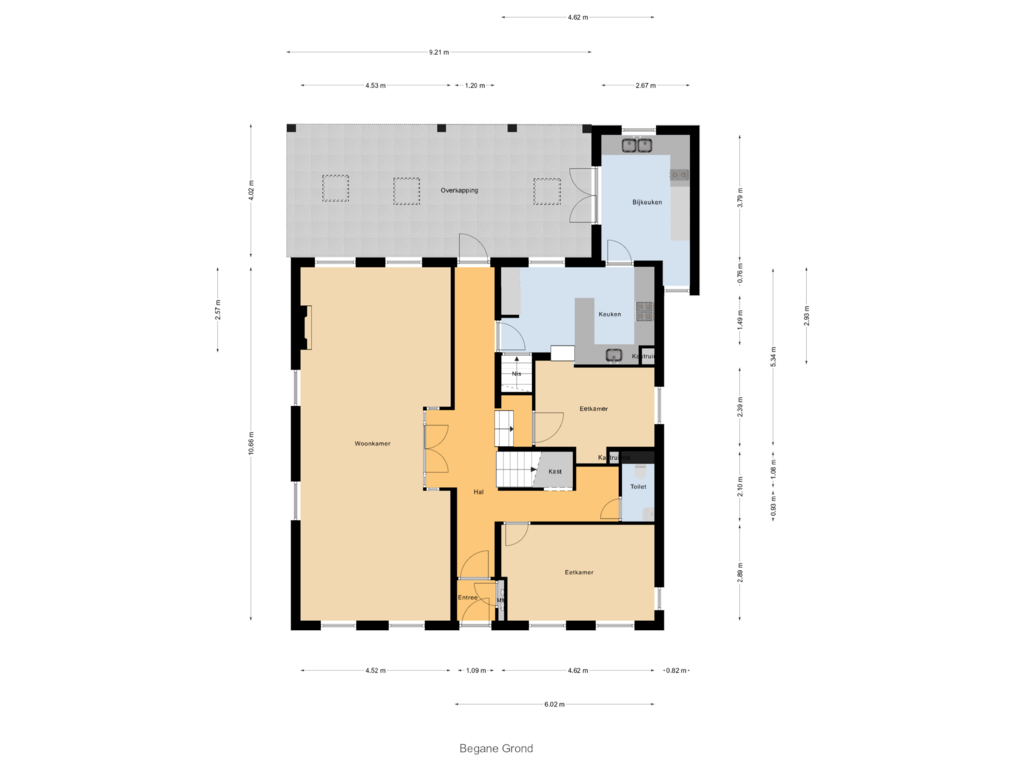 Bekijk plattegrond van Begane Grond van 's-Gravenweg 92