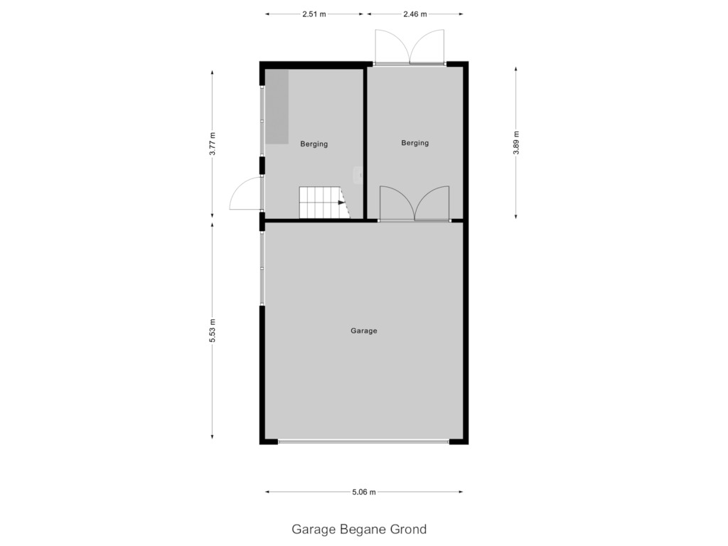 Bekijk plattegrond van Garage Begane Grond van 's-Gravenweg 92