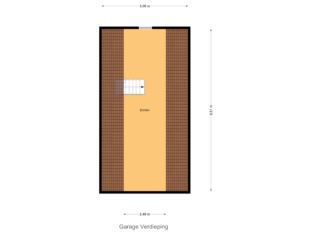 Bekijk plattegrond van Garage Verdieping van 's-Gravenweg 92