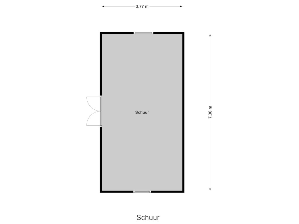 Bekijk plattegrond van Schuur van 's-Gravenweg 92