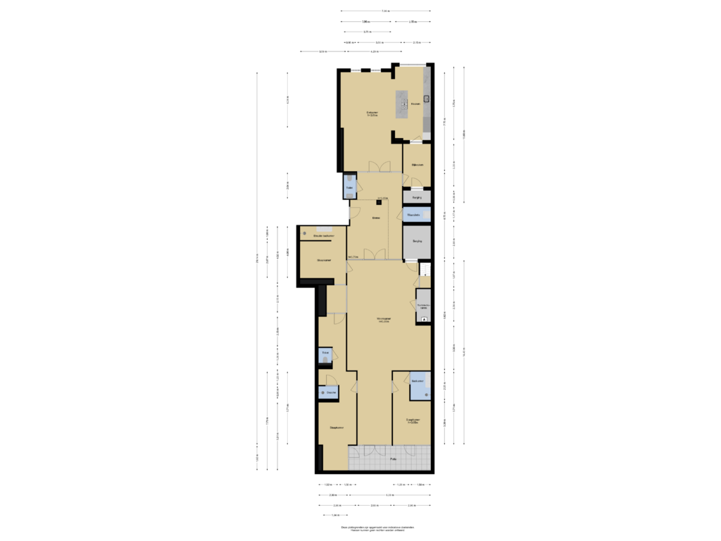 View floorplan of Begane grond of Willemskade 20-A