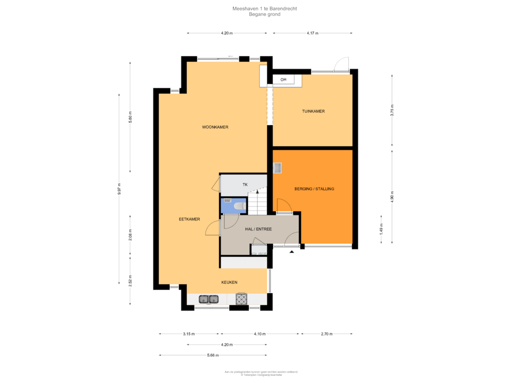 View floorplan of Begane grond of Meeshaven 1