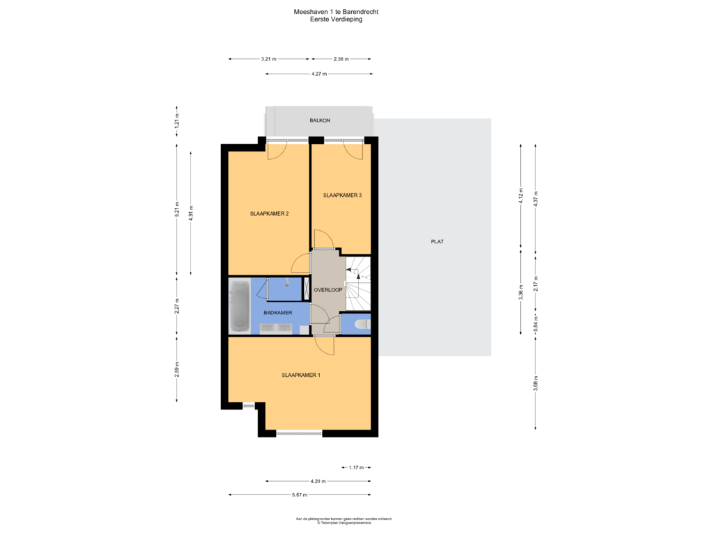 View floorplan of Eerste Verdieping of Meeshaven 1