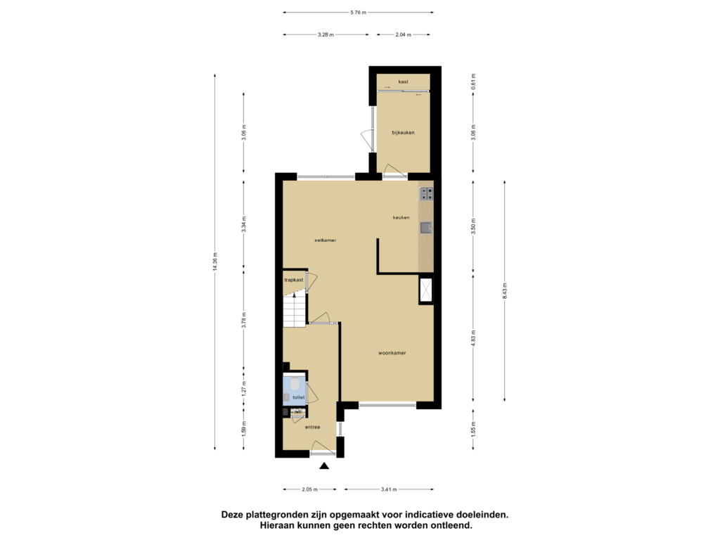 View floorplan of Begane Grond of Lepelaar 20