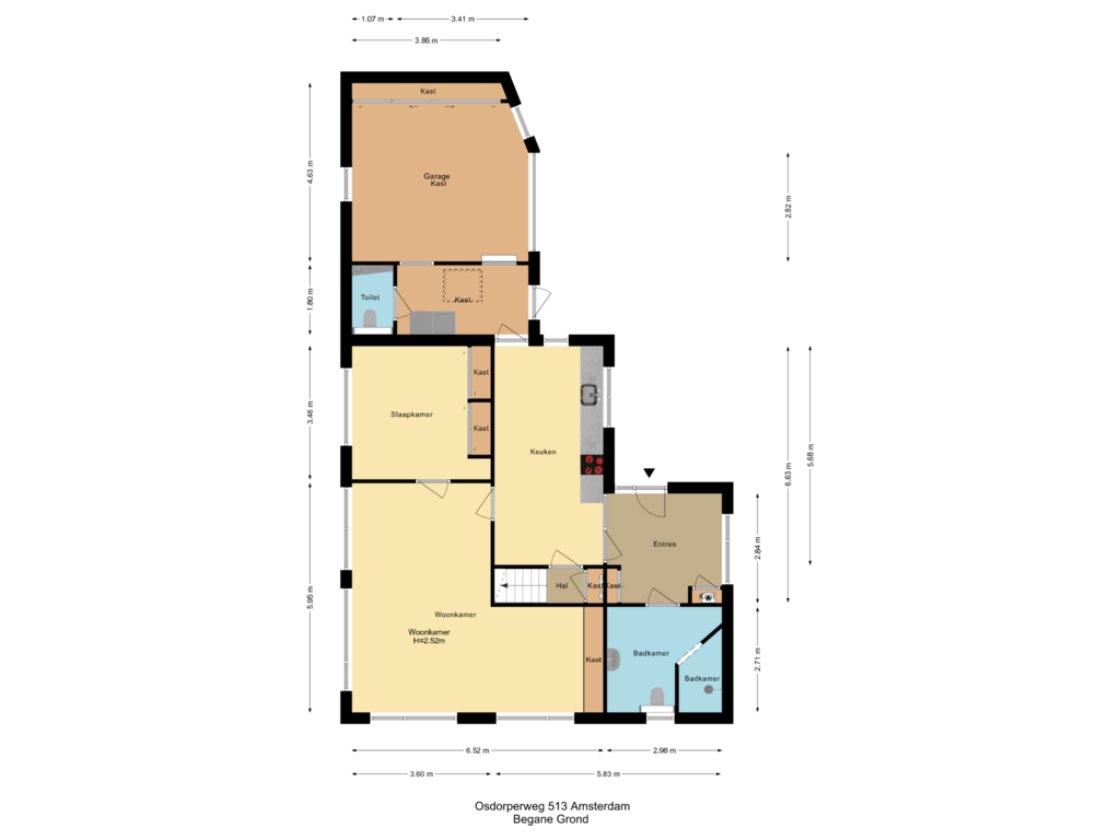 Bekijk plattegrond van Begane Grond van Osdorperweg 513