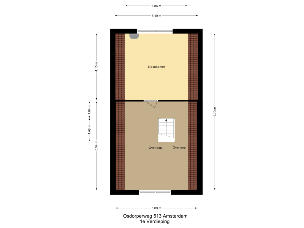 Bekijk plattegrond van 1e Verdieping van Osdorperweg 513