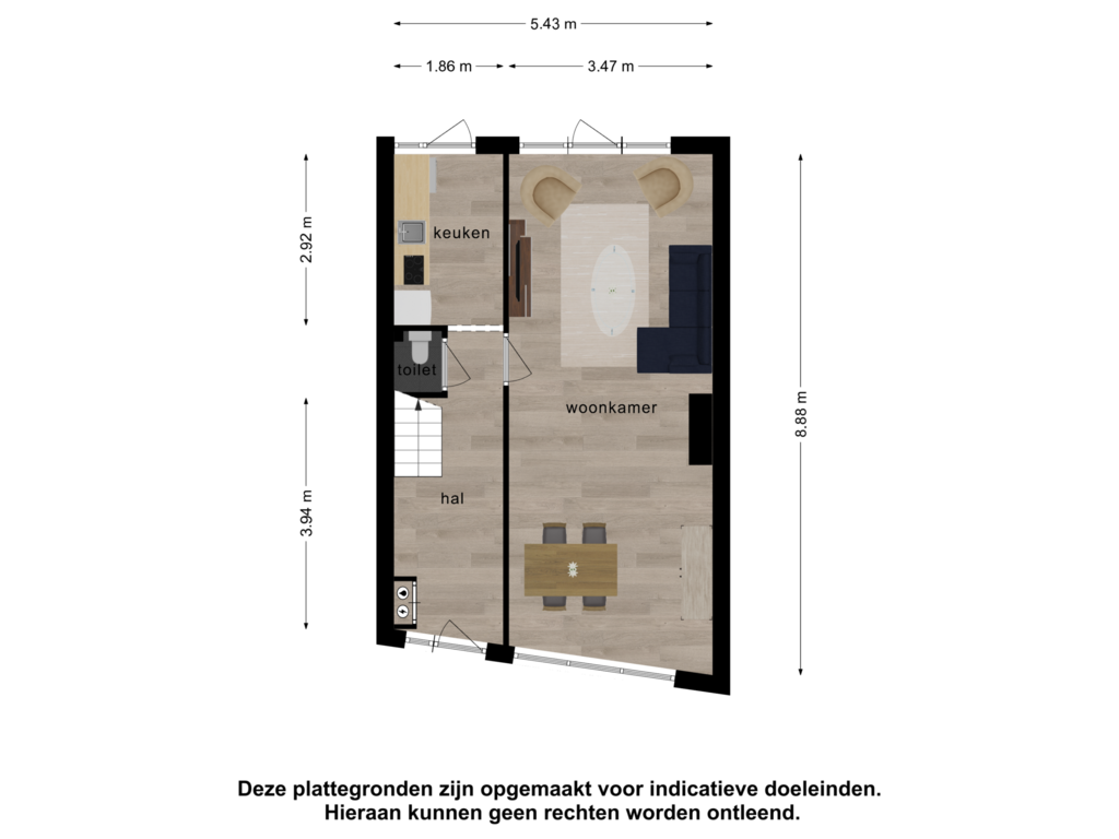 Bekijk plattegrond van Begane grond van Beddewijkstraat 11