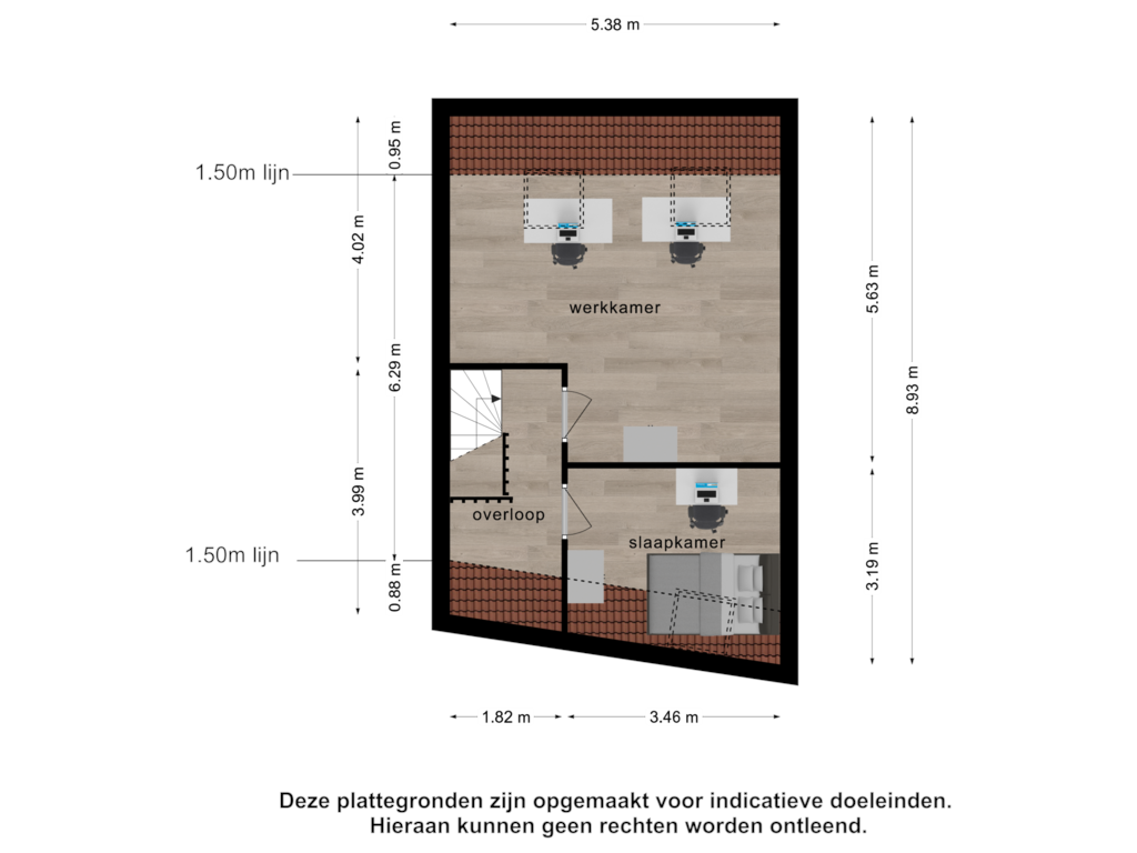 Bekijk plattegrond van 2e verdieping van Beddewijkstraat 11