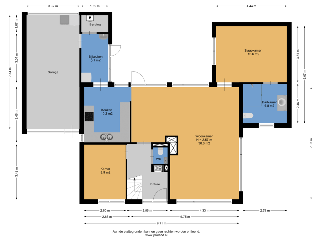 View floorplan of Begane Grond of Hoofdweg 126