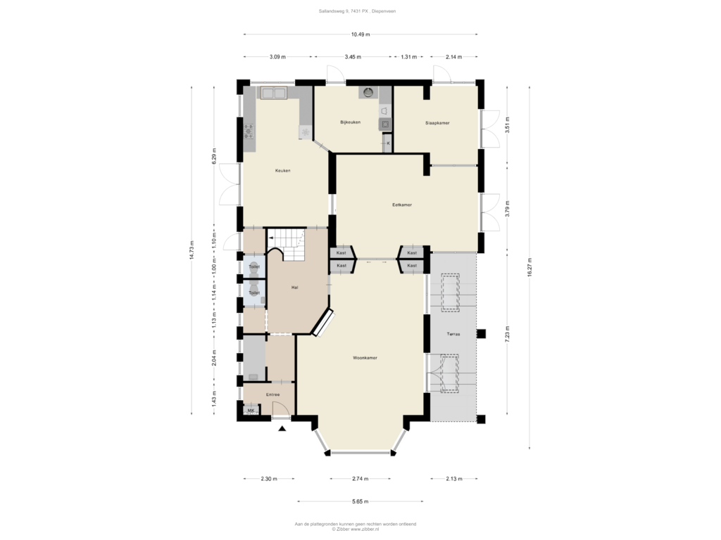 Bekijk plattegrond van Begane grond van Sallandsweg 9