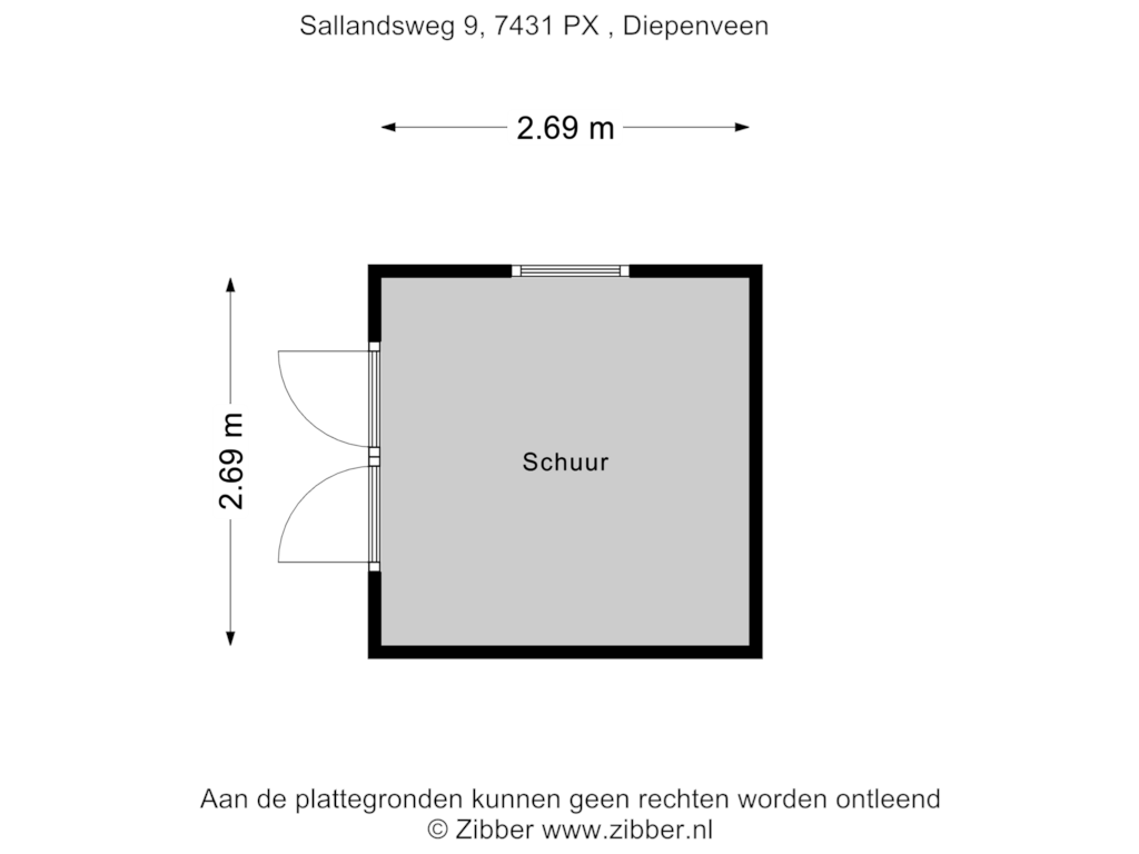 Bekijk plattegrond van Schuur van Sallandsweg 9