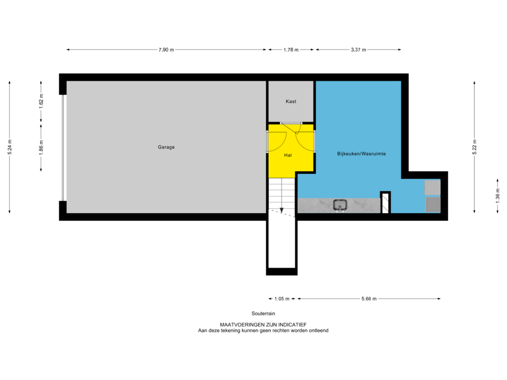 Bekijk plattegrond van Souterrain van Oudendijk 143