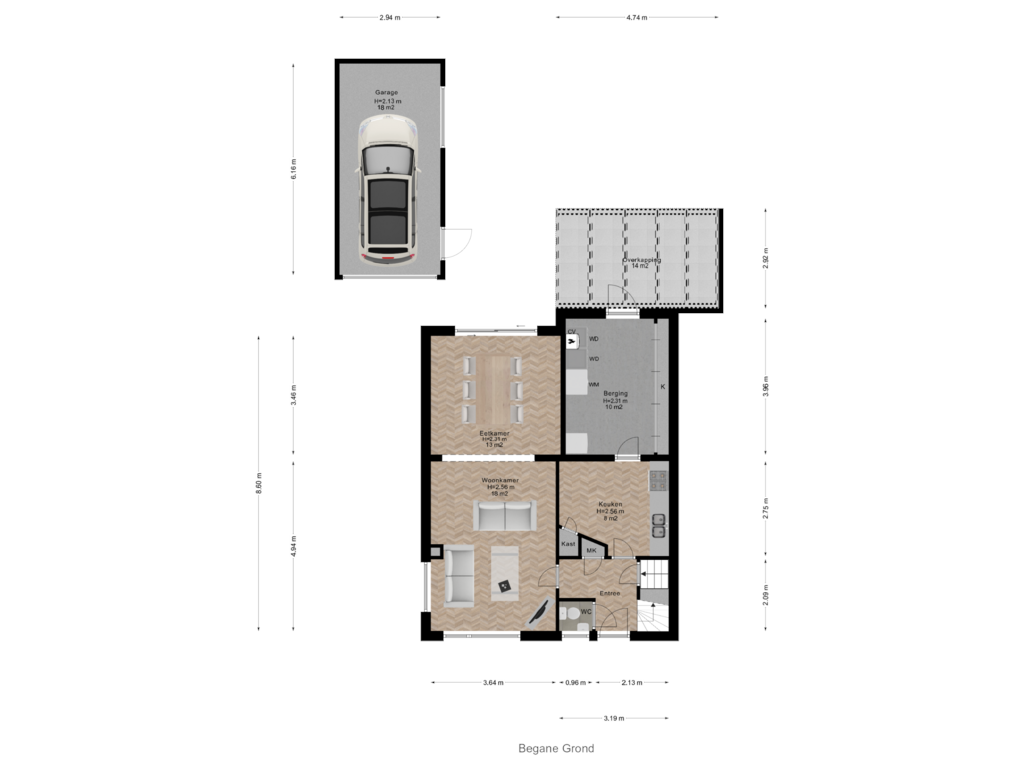 Bekijk plattegrond van Begane Grond van Utrechtsestraatweg 48