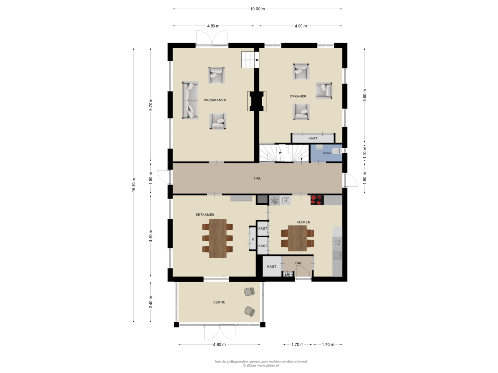 View floorplan of Begane grond of Bleijendaalseweg 7