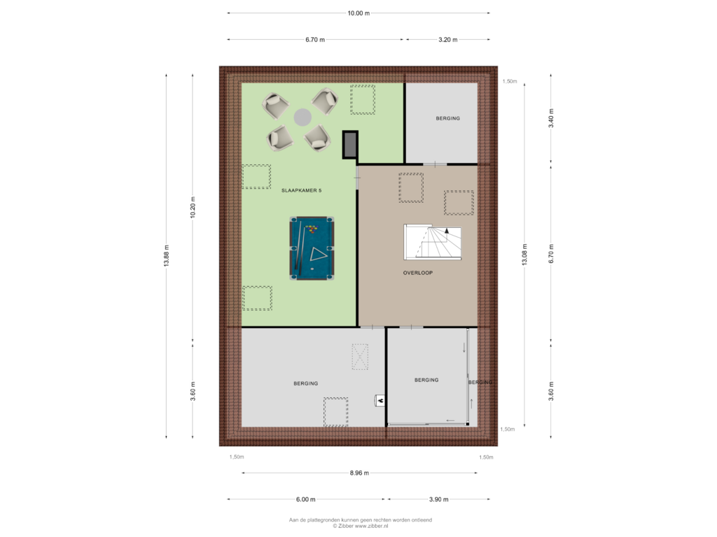 View floorplan of Tweede verdieping of Bleijendaalseweg 7