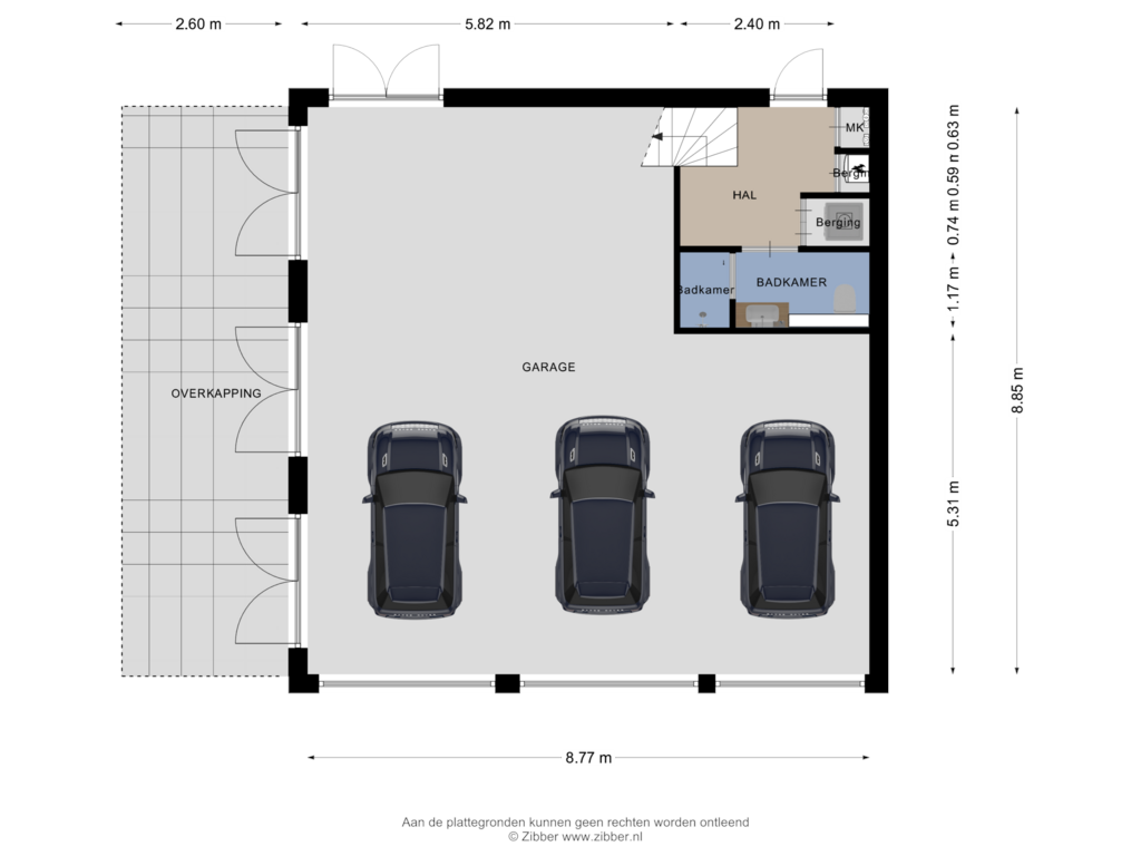 View floorplan of Garage of Bleijendaalseweg 7