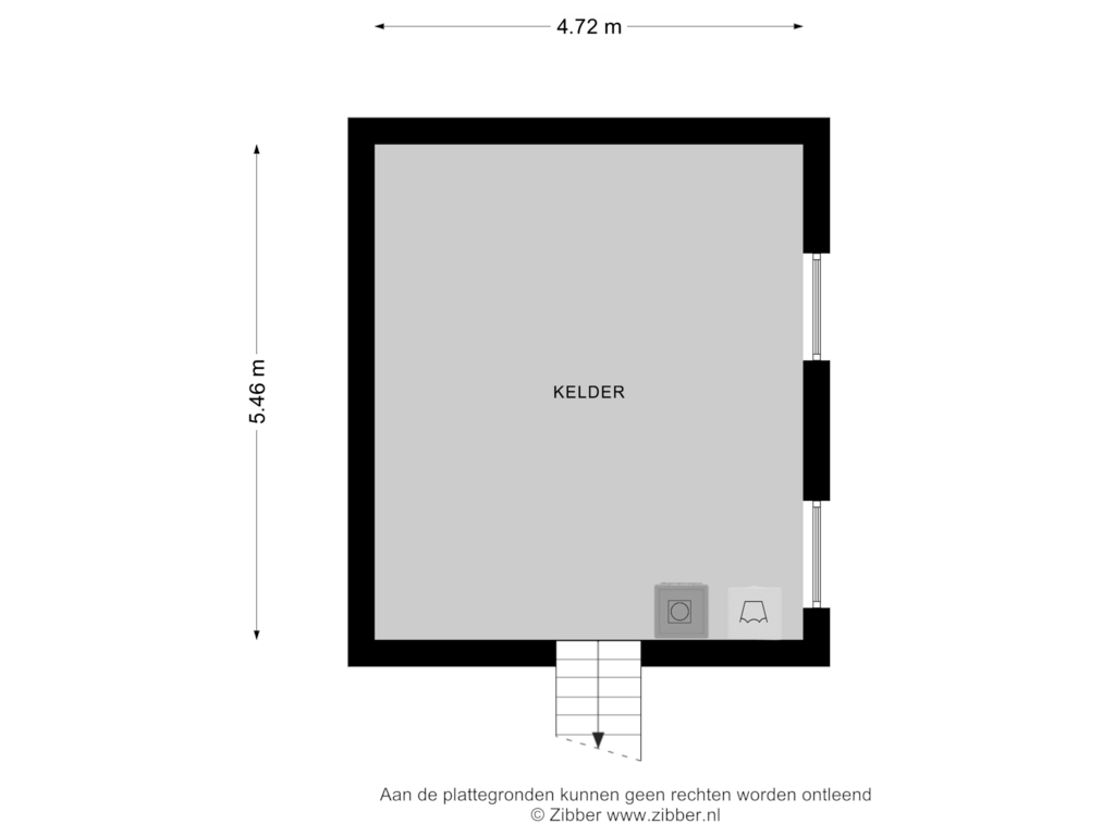 View floorplan of Kelder of Bleijendaalseweg 7