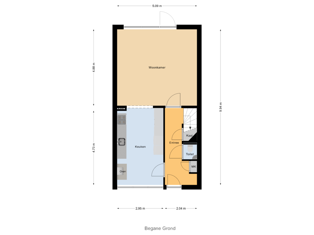 Bekijk plattegrond van Begane Grond van IJsvogel 9