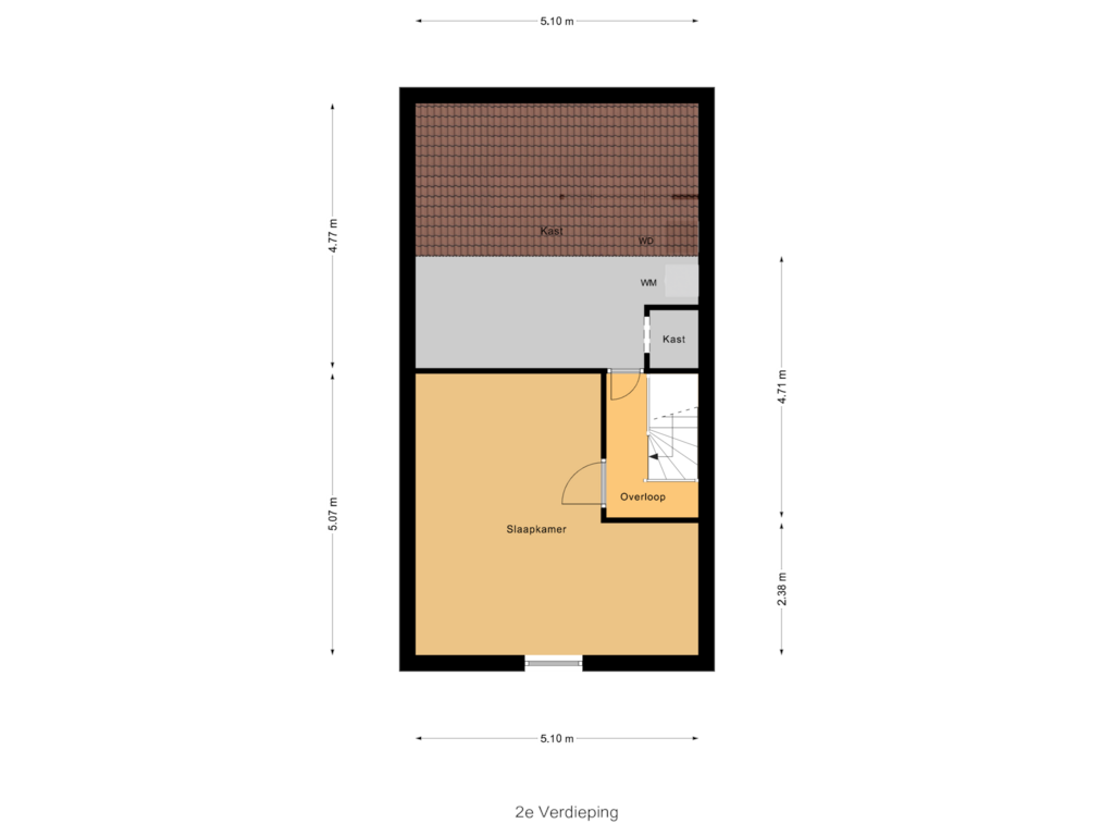 Bekijk plattegrond van 2e Verdieping van IJsvogel 9