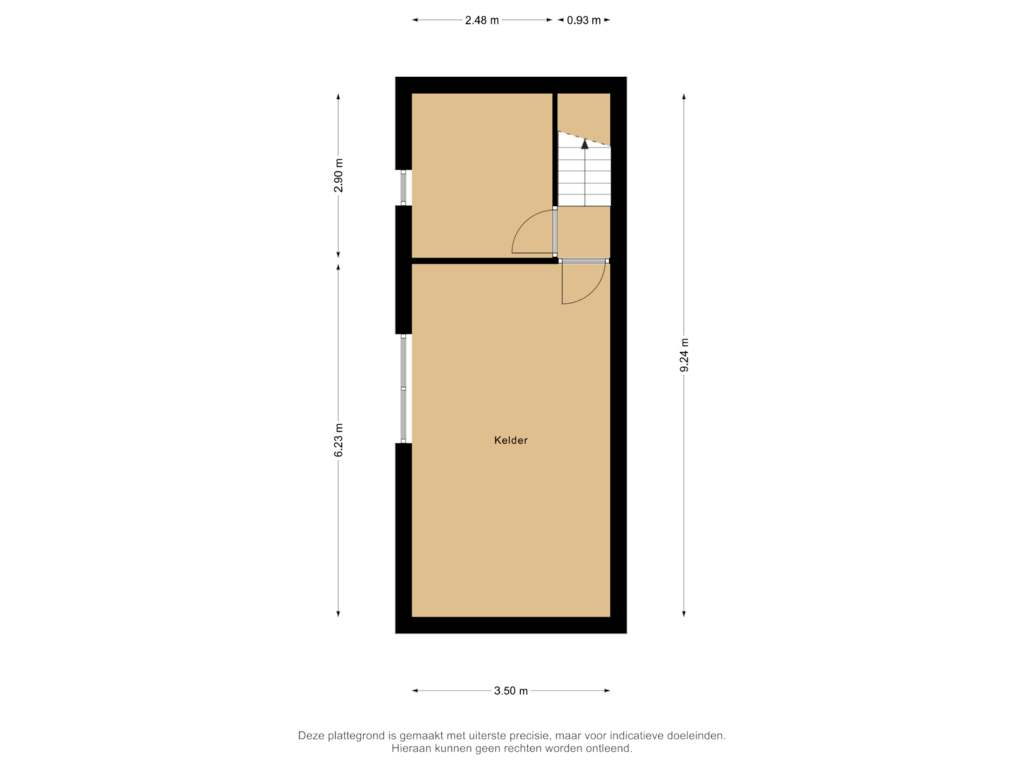 Bekijk plattegrond van Kelder van Noorderrand 34