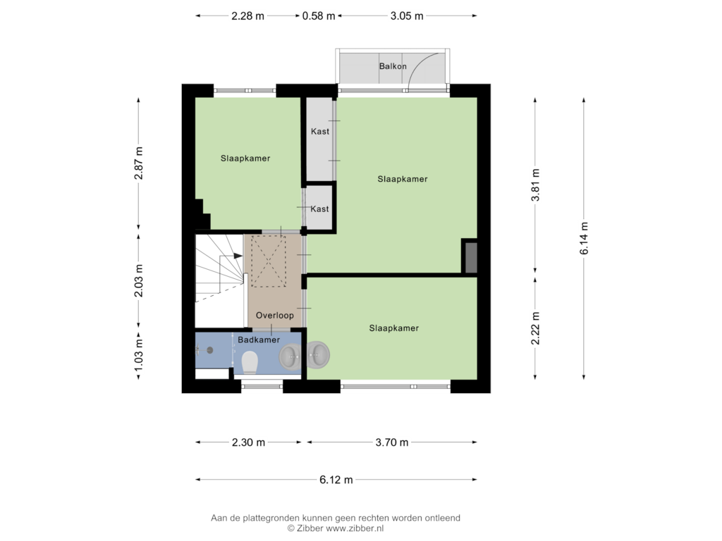 View floorplan of Eerste Verdieping of De Moorstraat 14