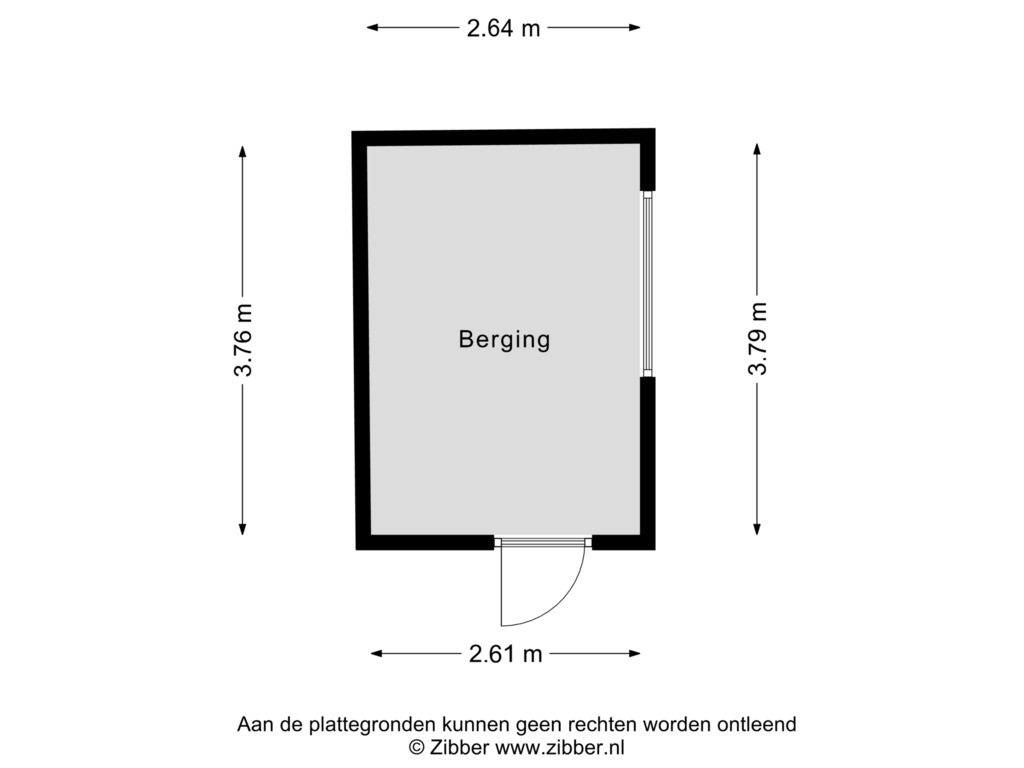 View floorplan of Berging of De Moorstraat 14