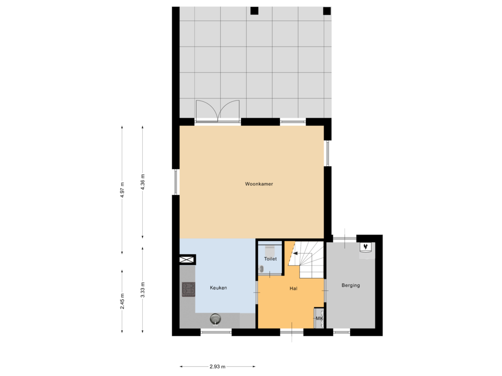 Bekijk plattegrond van Begane grond van Buitenhof de Leistert 172