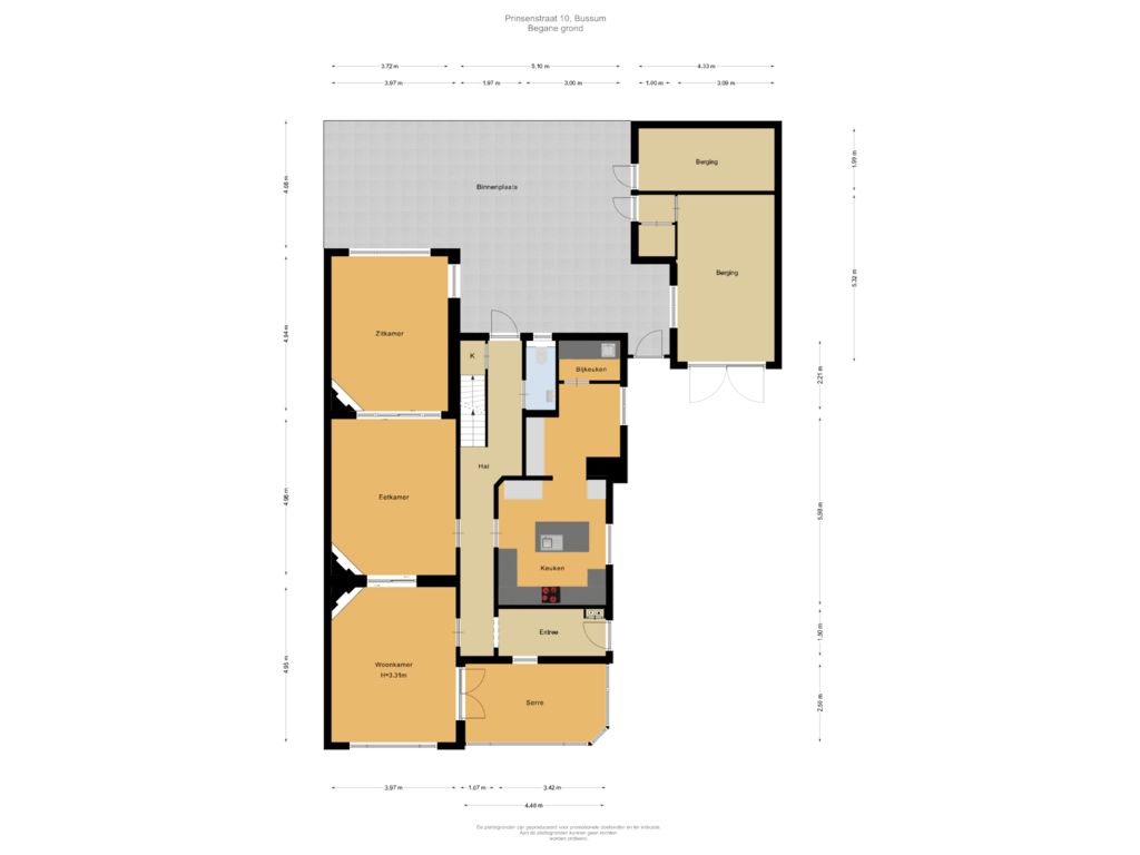 Bekijk plattegrond van Begane grond van Prinsenstraat 10