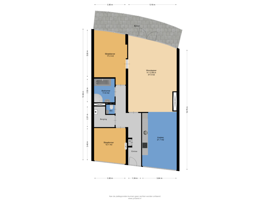 View floorplan of Appartement of Ter Huivra 34