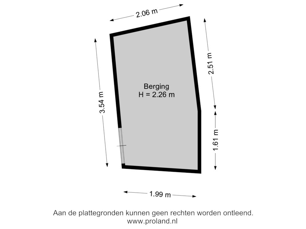 View floorplan of Berging of Ter Huivra 34