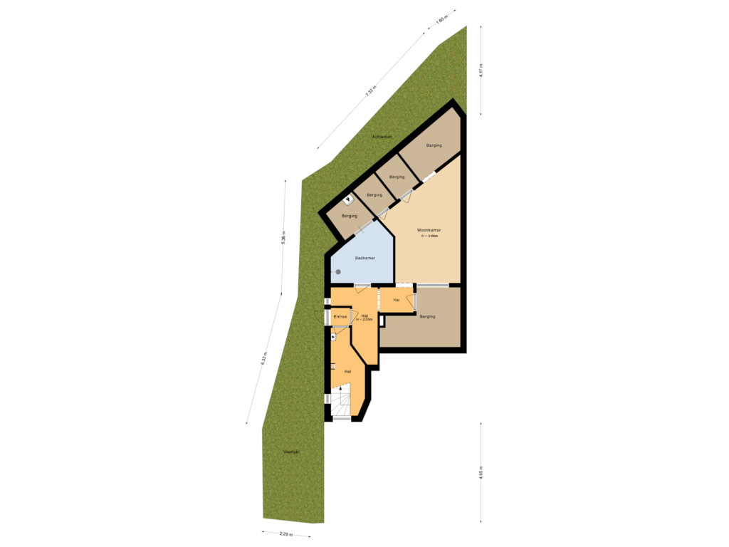 View floorplan of Situatie of Rijksstraatweg 45-A