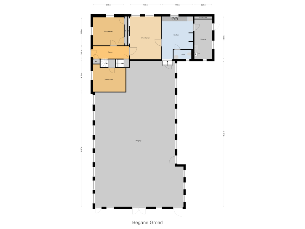 Bekijk plattegrond van Begane Grond van Graaf Reinaldweg 1