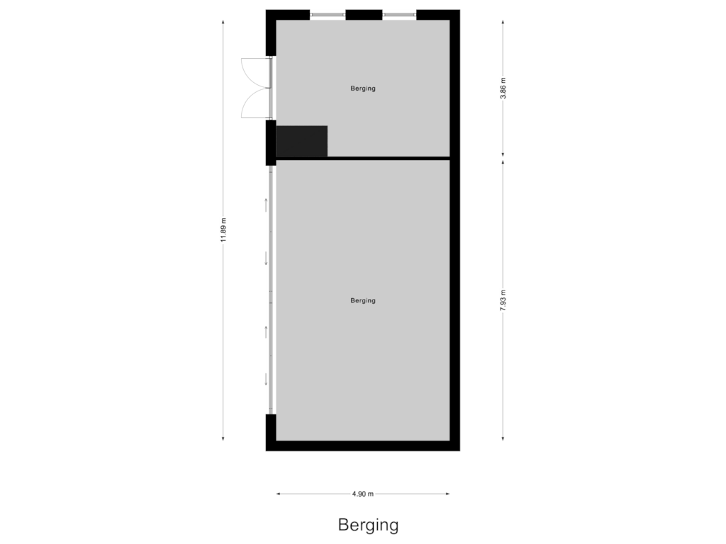 Bekijk plattegrond van Berging van Graaf Reinaldweg 1