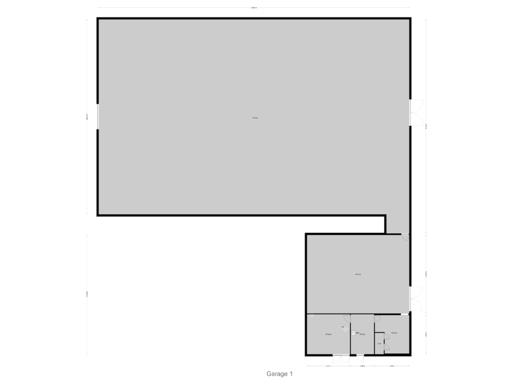 Bekijk plattegrond van Garage 1 van Graaf Reinaldweg 1