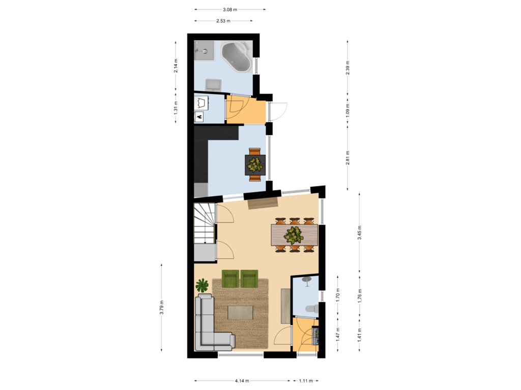 View floorplan of Begane grond of Molenstraat 101