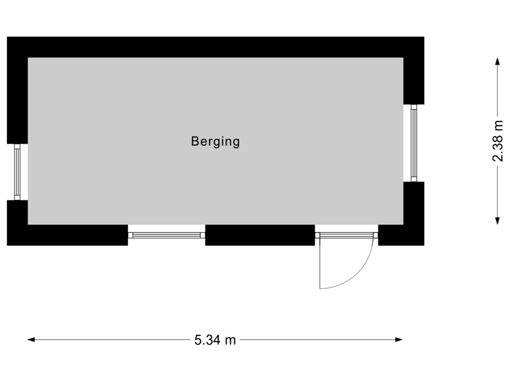 View floorplan of Berging of Molenstraat 101