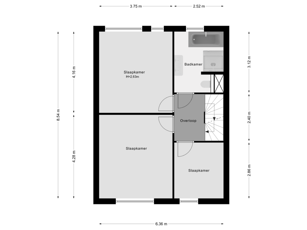 Bekijk plattegrond van 1e Verdieping van Aegidiusstraat 161