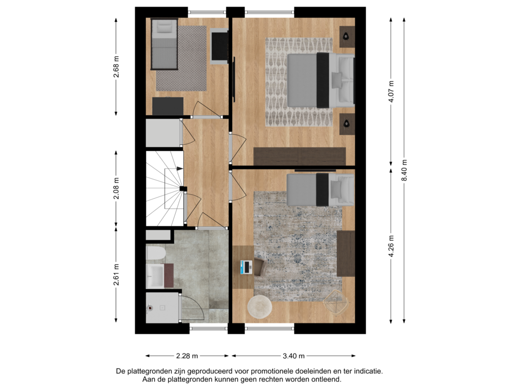 View floorplan of eerste verdieping of Veenblok 9