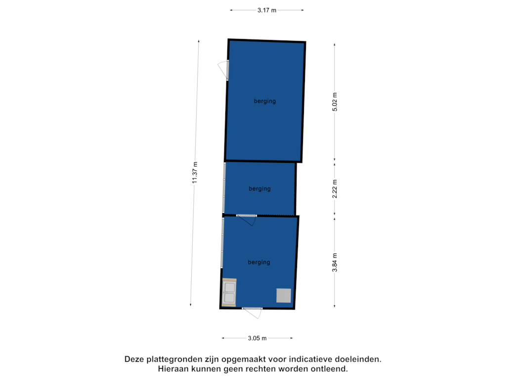 Bekijk plattegrond van Berging  1 van 's-Gravenweg 131